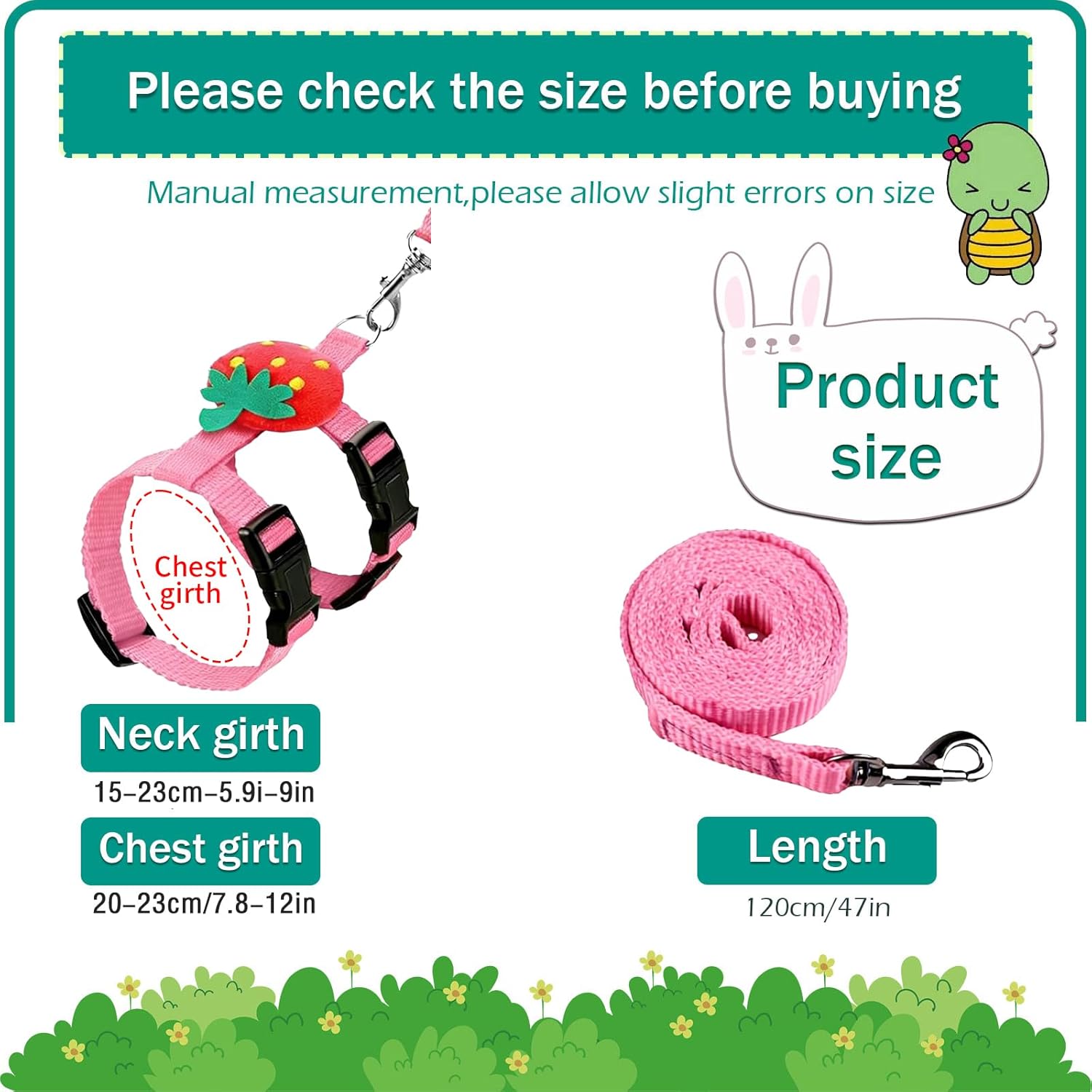 Adjustable Harness and Leash Set for Small Pets 4 Sets - Image 2
