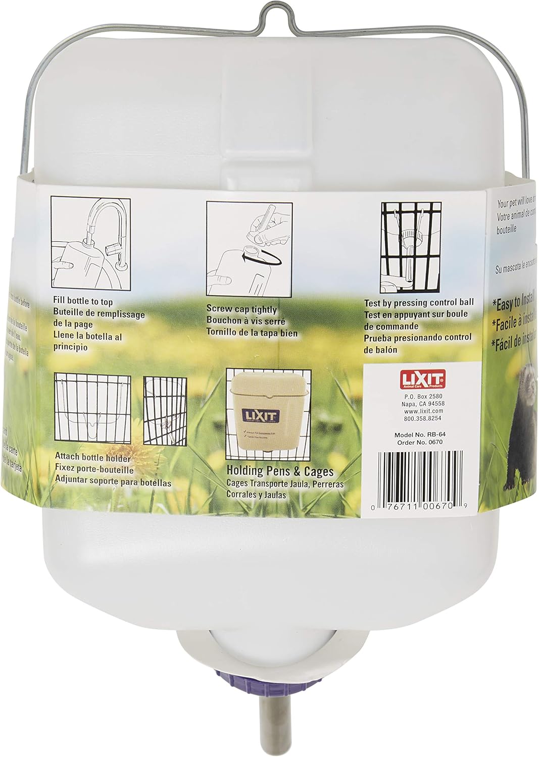 All-Weather Water Bottle Plastic White 64 Ounce - Image 4