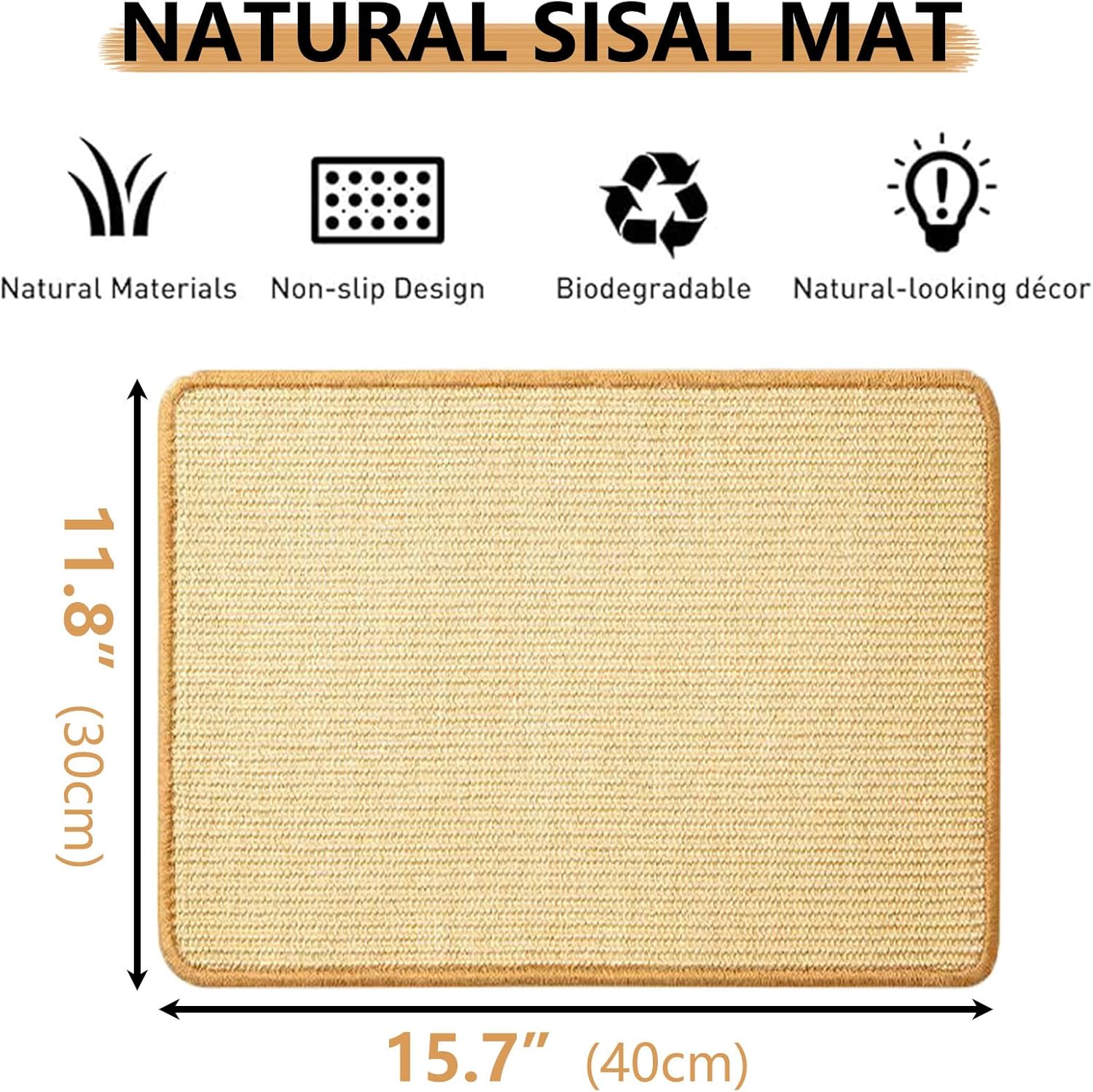 Rabbit Scratch Mat Natural Material 2 Pieces - Image 2