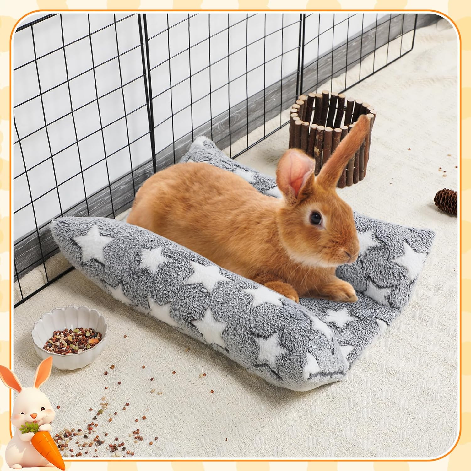Small Animal Plush Bed Mat Gray - Image 4
