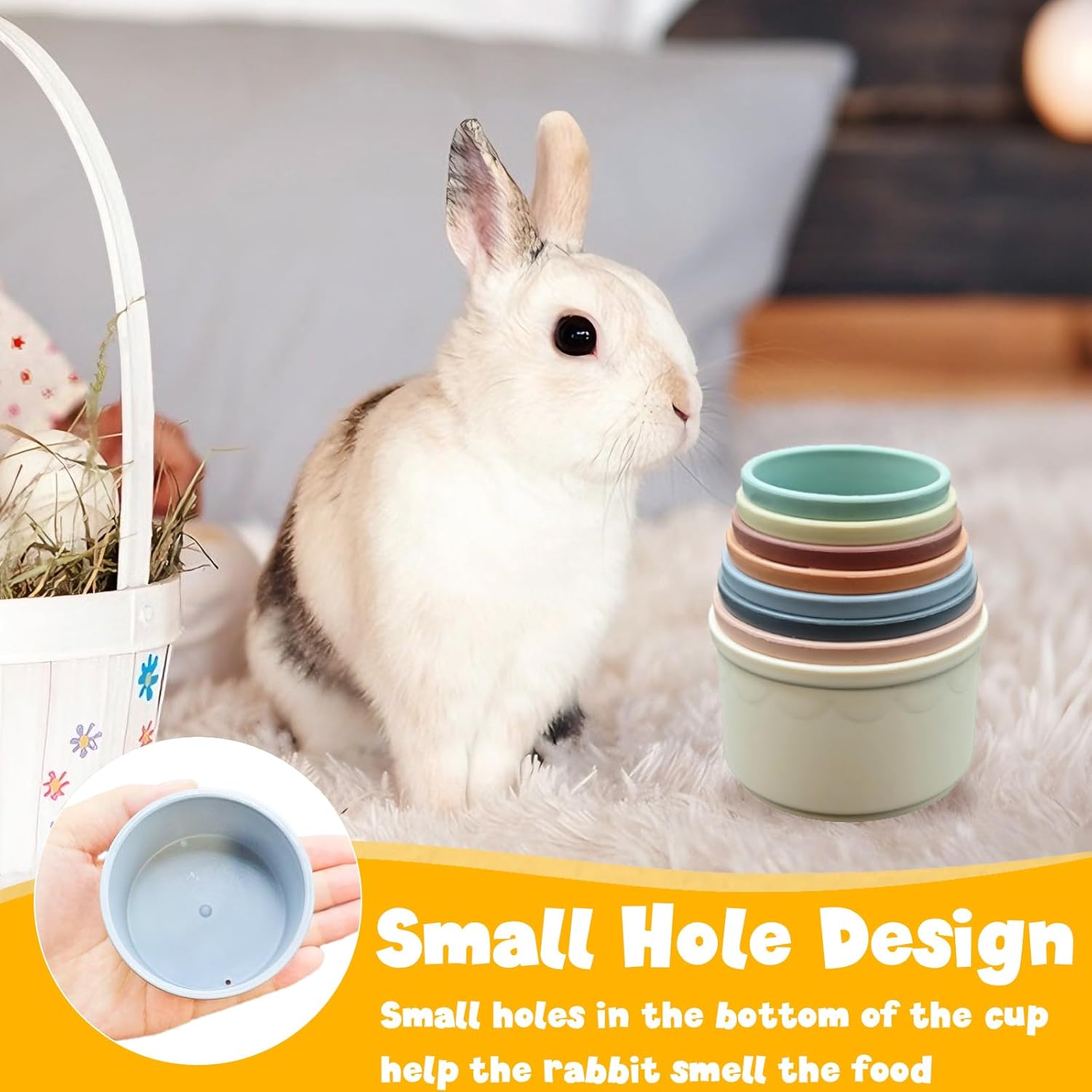 Small Animal Toy Stacking Cups Set 8 Pieces - Image 5